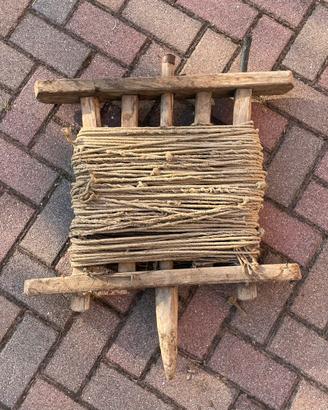 Antico Aspo Avvolgicorda in Legno - Agricolo