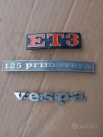 Targhe targhette piaggio vespa ET3 primavera 125