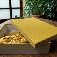 Elegante set oro (pochette nuova + scialle lamé)