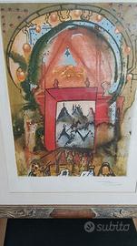 LITOGRAFIA A COLORI DI SALVATORE DALI'