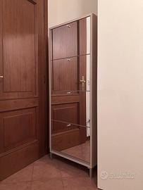 Scarpiera alta con 4 ante a specchio