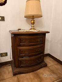 Como comodino set camera legno specchio