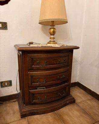 Como comodino set camera legno specchio