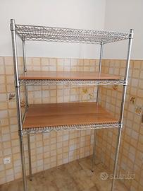 scaffale e carrello in acciaio