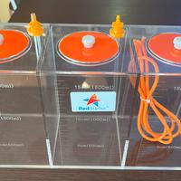 Container a tre scomparti per pompa dosometrica