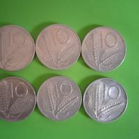 lotto monete 10 lire anni 50