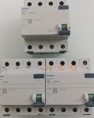 Differenziali 4 poli Siemens 