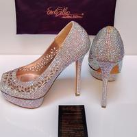 Le Silla, decolleté cristalli svarowsky tacco 13