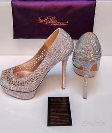 Le Silla, decolleté cristalli svarowsky tacco 13