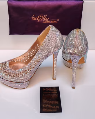 Le Silla, decolleté cristalli svarowsky tacco 13