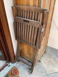 6 Sedie poltrona di legno teak con cuscini