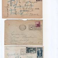 Francobolli Buste annulli a targhetta + rec. autor