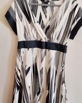Abito elegante H&M bianco nero taglia 42