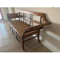 Divano legno e midollino