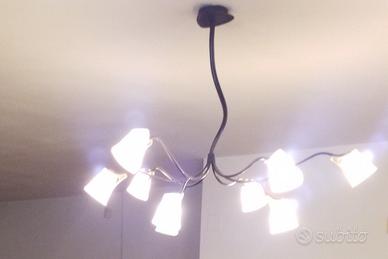 lampadario ferro battuto 9 luci Marchetti