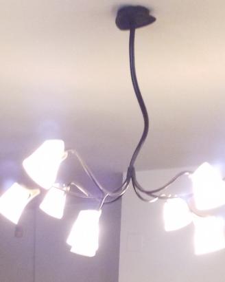 lampadario in bronzo e ottone  9 luci Marchetti