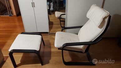 Coppia poltrone Ikea con poggiapiedi