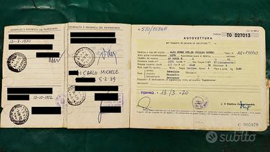 libretto originale Alfa Romeo Giulia Super 1600