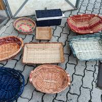 ceste in vimini di varie dimensioni 