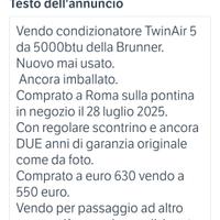 condizionatore x camper/caravan 