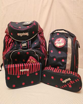 Zaino scuola Ergobag bambina con accessori