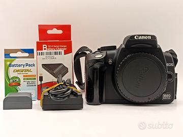 Canon EOS 350D fotocamera digitale con accessori