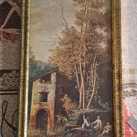 quadrino con cornice vintage, antica