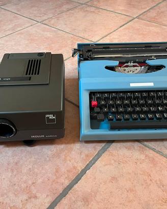 macchina da scrivere e proiettore anni 80