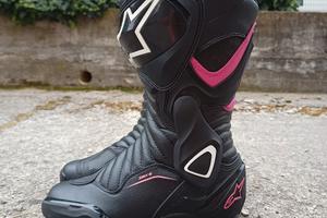 Stivali moto donna Alpinestars n.36 + guanti tg S