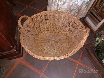 Grande Cesto Vimini Ovale Vintage