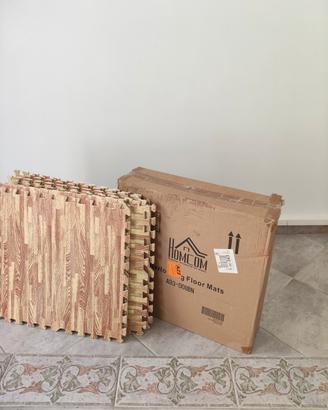 puzzle tappeto effetto parquet