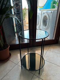 Tavolino Maisons du Monde vetro e metallo