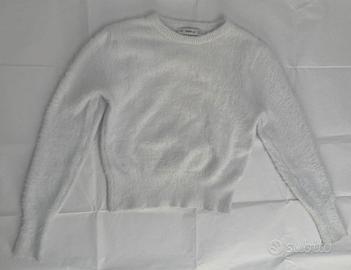 Maglione bianco peloso