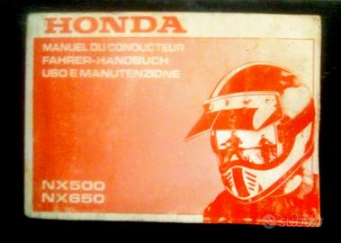 Libretto Honda NX650/500 Dominator VENDUTO.