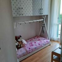 letto montessoriana basso a capanna per bambini