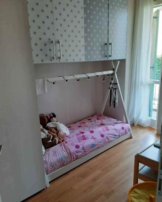 letto montessoriana basso a capanna per bambini