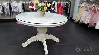 Tavolo Artigianato Fiorentino + vetro cristallo