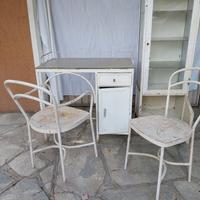 studio medico  metallo vintage vetrinetta vetrina