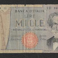 Italia -banconota circolata da 1000 Lire Verdi '80