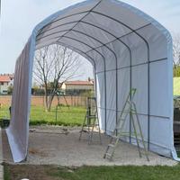 Teli pvc da 650gr/mq , Struttura tunnel zincata