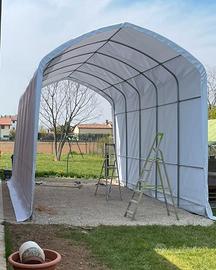 Teli pvc da 650gr/mq , Struttura tunnel zincata