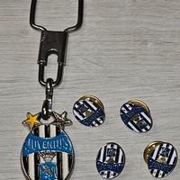 portachiavi e 4 pins Juventus 