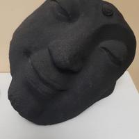 STATUA FACCIA DEL BUDDHA IN PIETRA