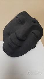 STATUA FACCIA DEL BUDDHA IN PIETRA