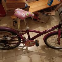 bici bambina viola