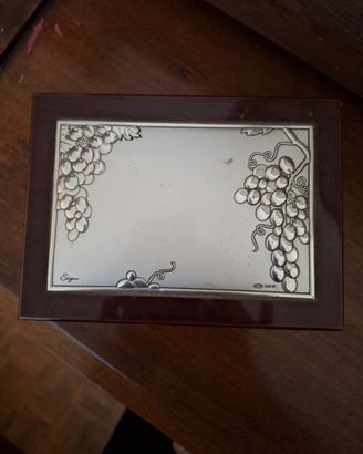 portagioie legno e argento