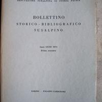 BOLLETTINO STORICO - BIBLIOGRAFICO SUBALPINO