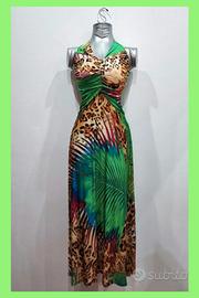 Vestito elegante da donna ragazza abito lungo moda