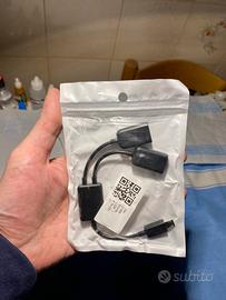 Connettore maschio da usb c a doppia femmina usb