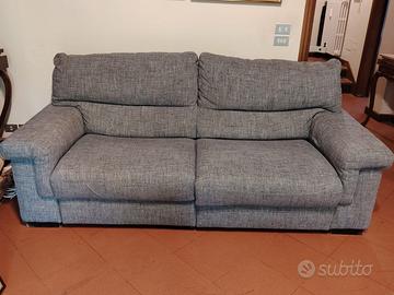 Divano Poltronesofà 2 posti maxi in tessuto grigio